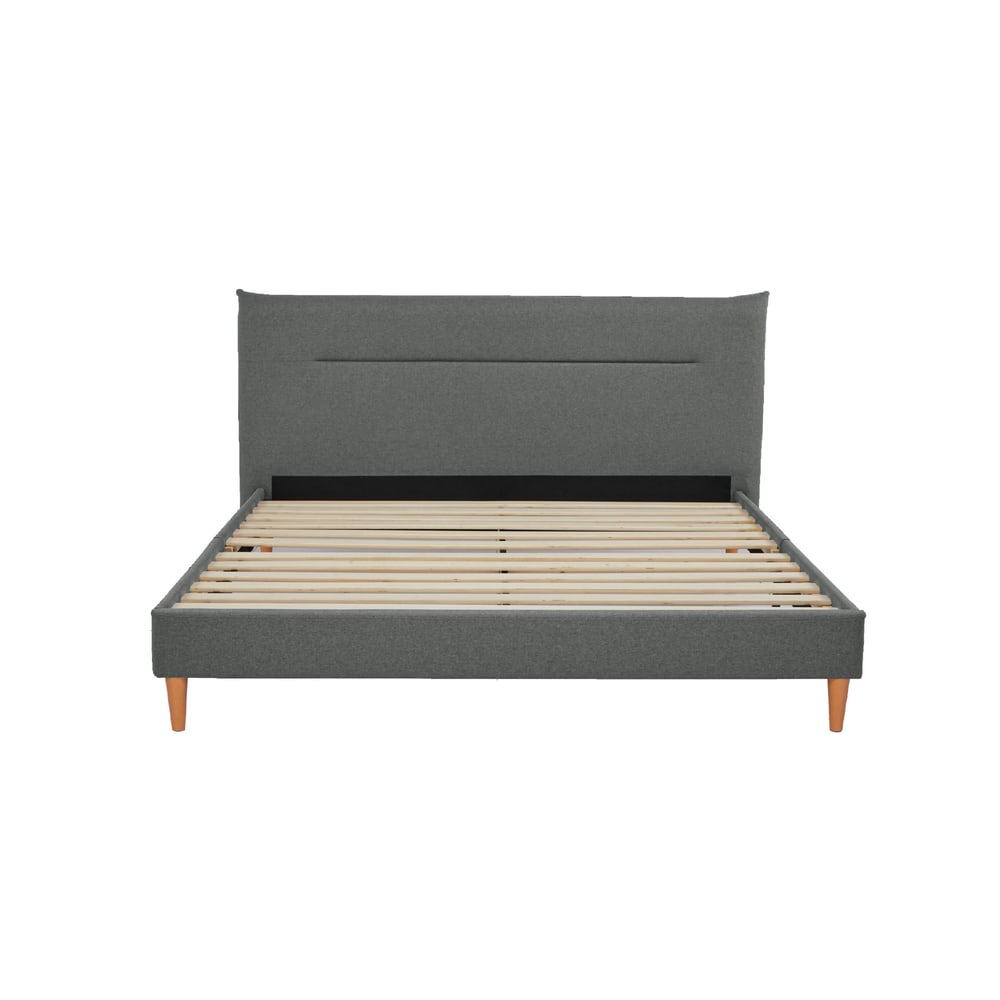 TRUFFLE เตียงนอนหัวเบาะ รุ่น VANNES-DG ขนาด 180x200 ซม.(6ฟุต) สีเทาเข้ม