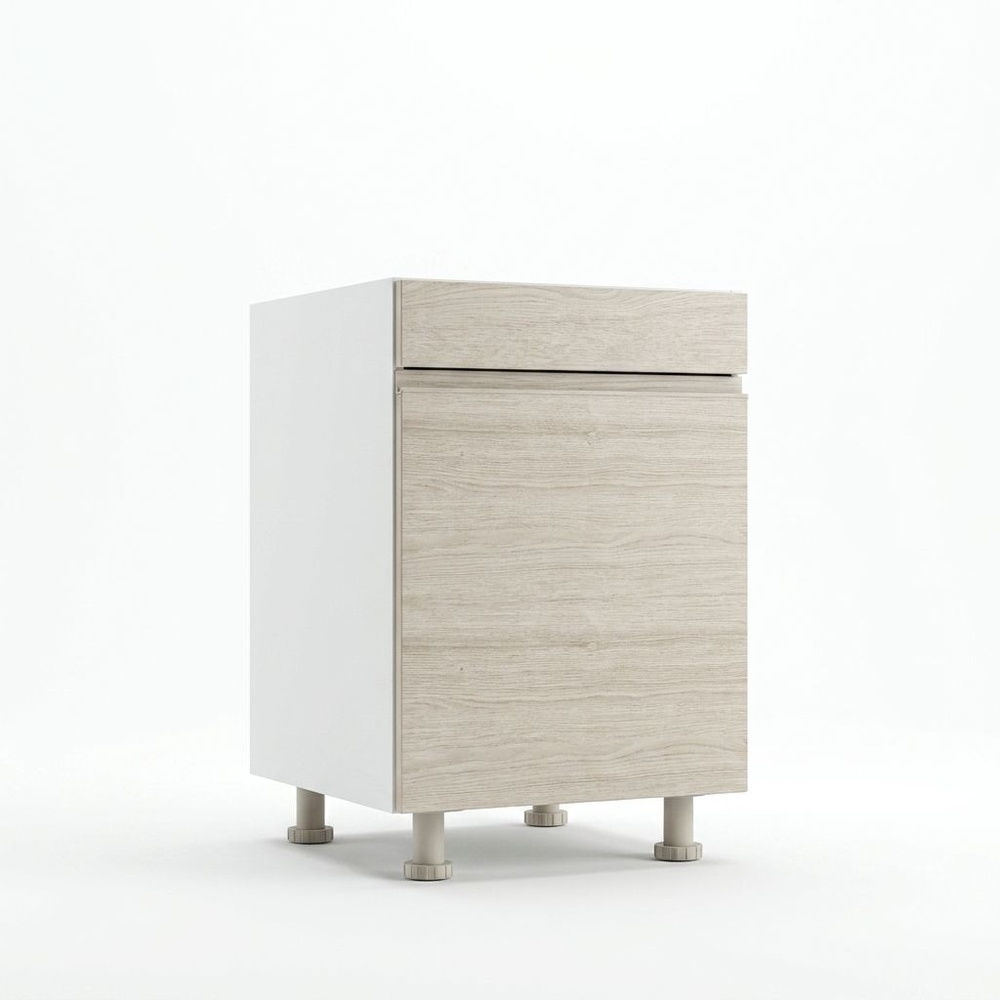 MJ ตู้ตั้งพื้นบานเปิดเดี่ยว 60x0x82 ซม. SAV-JWS826-W สีขาว