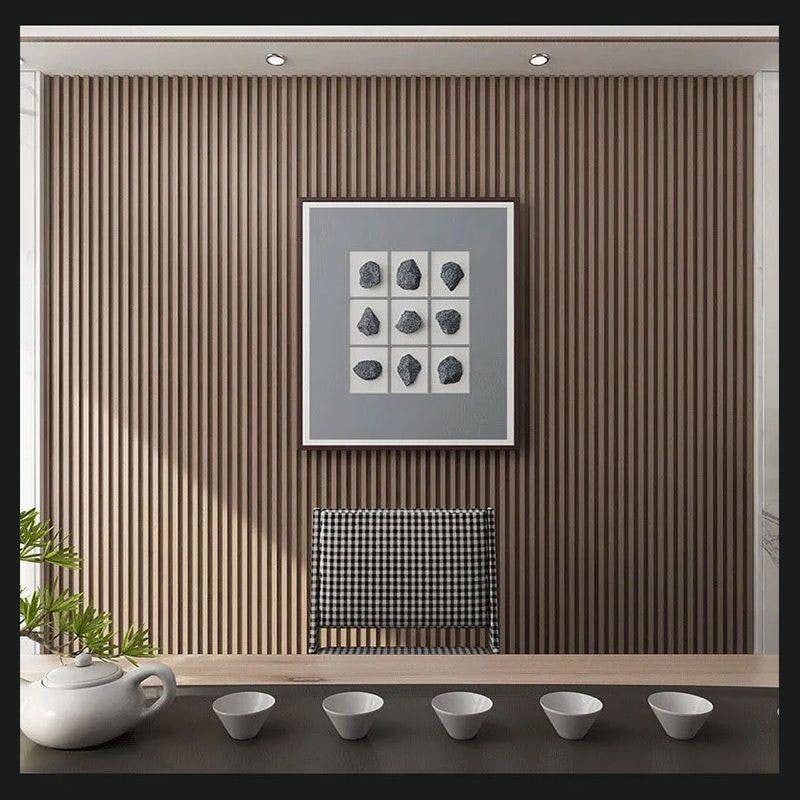 GREAT WOOD ไม้ระแนงตกแต่งผนัง WPC W195-12 195*11.5*2900 มม. Light Walnut