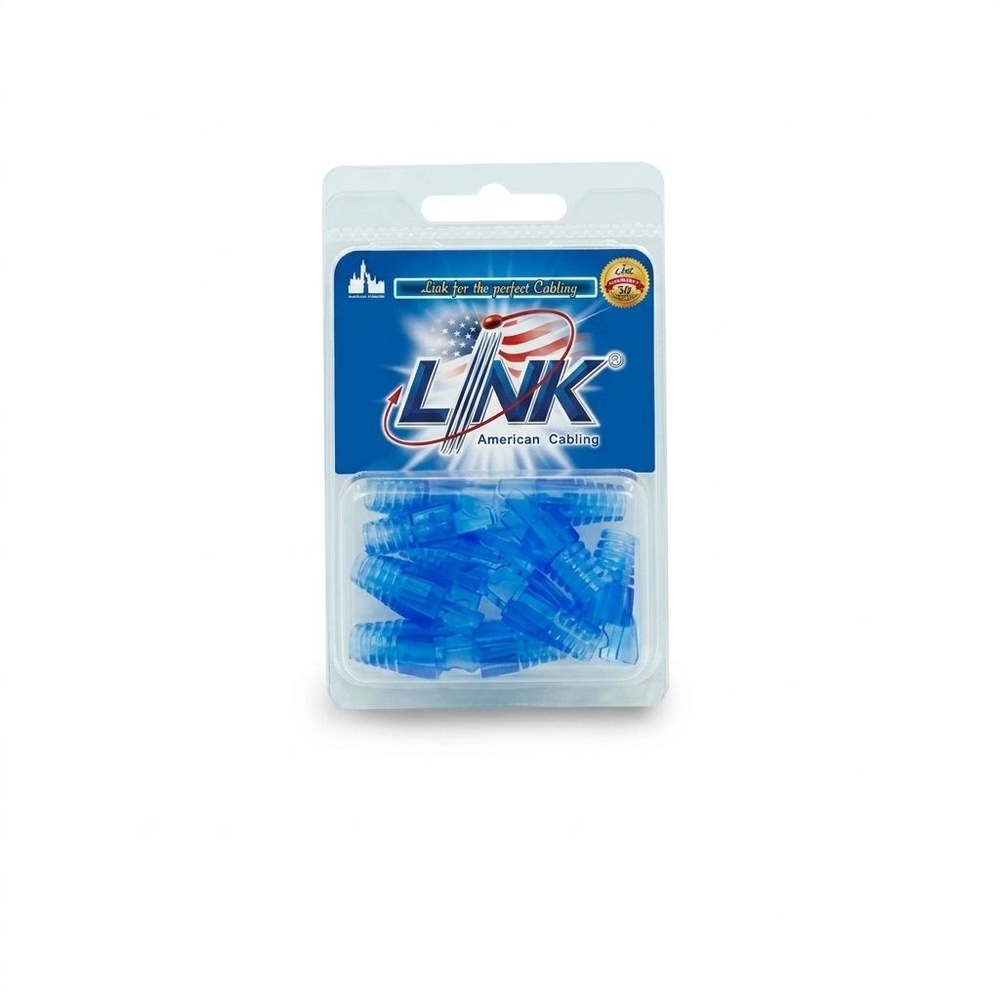 LINK ปลอกหุ้มตัวผู้แลน CAT6 ( 10 ea./ PKG ) รุ่น US-6624A สีฟ้า