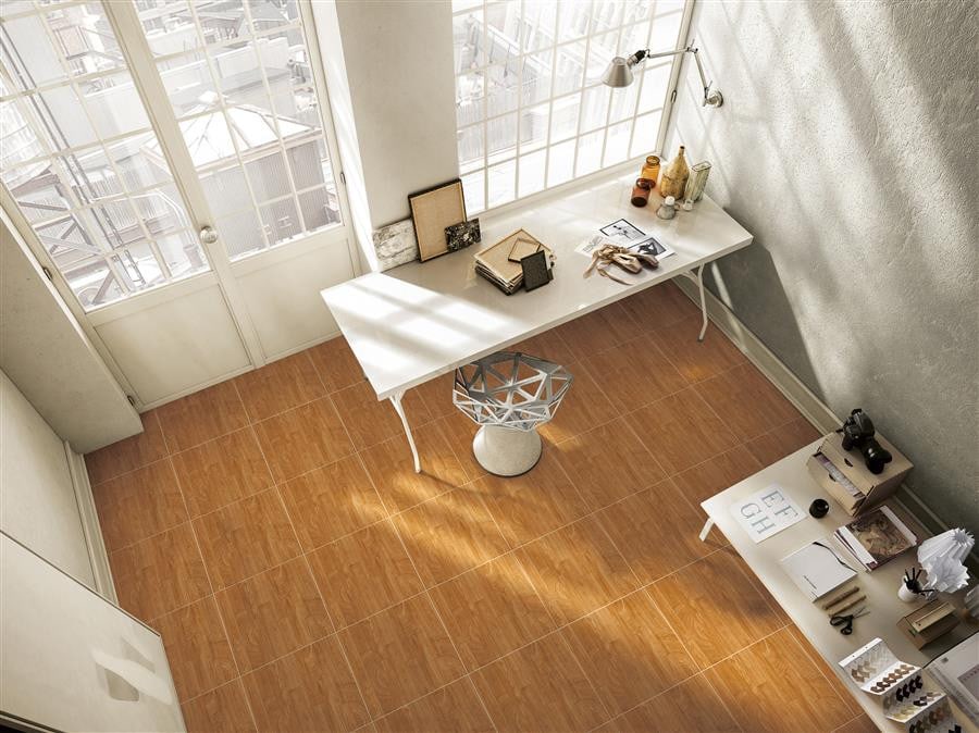 Marbella กระเบื้องเซรามิคปูพื้น 40X40 ซม. รุ่น วูดบราว CH1106 Gloss (12P)