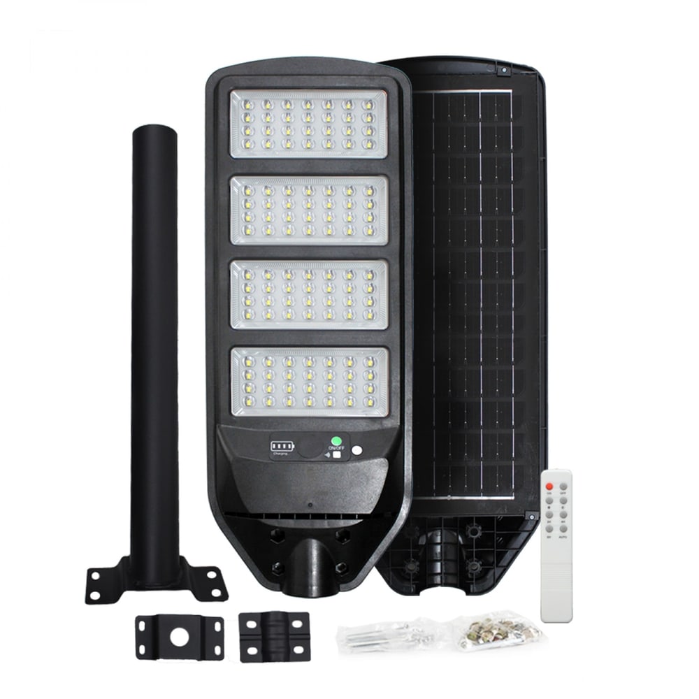 V.E.G.lighting โคมไฟถนนโซล่าเซลล์ 300W แสงขาว รุ่น ZQ-CJ2 สีดำ