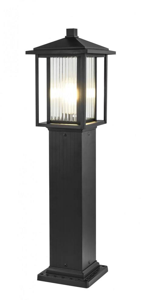 EILON โคมไฟสนาม ทรงสี่เหลี่ยม ขั้ว E27 สูง 72 Cm. รุ่น Nabee MV213-PS สีดำ