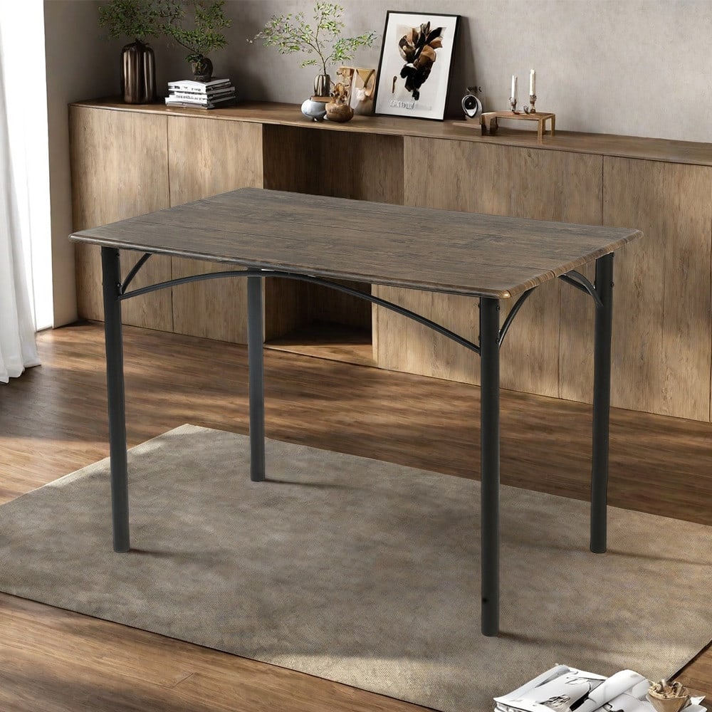 DELICATO ชุดโต๊ะอาหาร 4 ที่นั่ง รุ่น Aoi โต๊ะ: 110x70x76 ซม. เก้าอี้: 45x 42 x 80ซม. สีน้ำตาลเข้ม