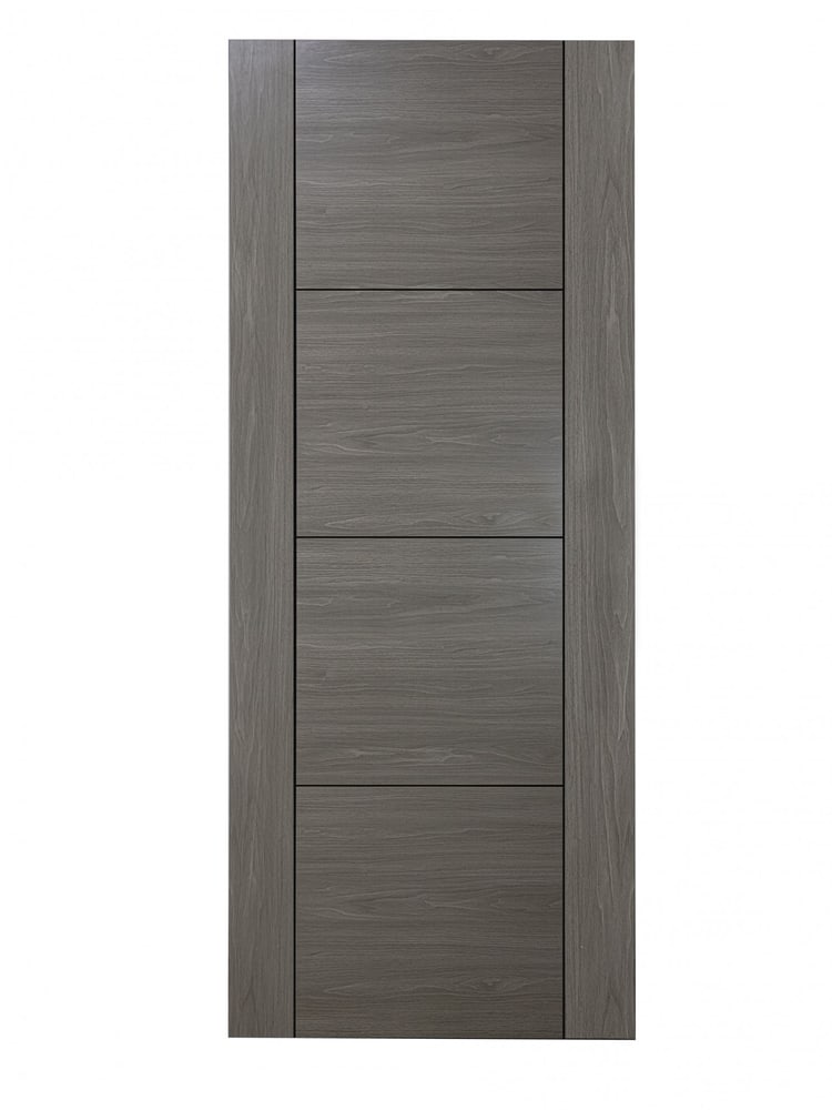HOLZTUR ประตูเมลามีน MD-FC07-3 80x200ซม. Grey Walnut