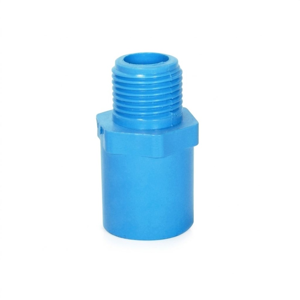 SCG ข้อต่อตรงเกลียวนอก หนา 1 1/2"(40) ชั้น 13.5 สีฟ้า