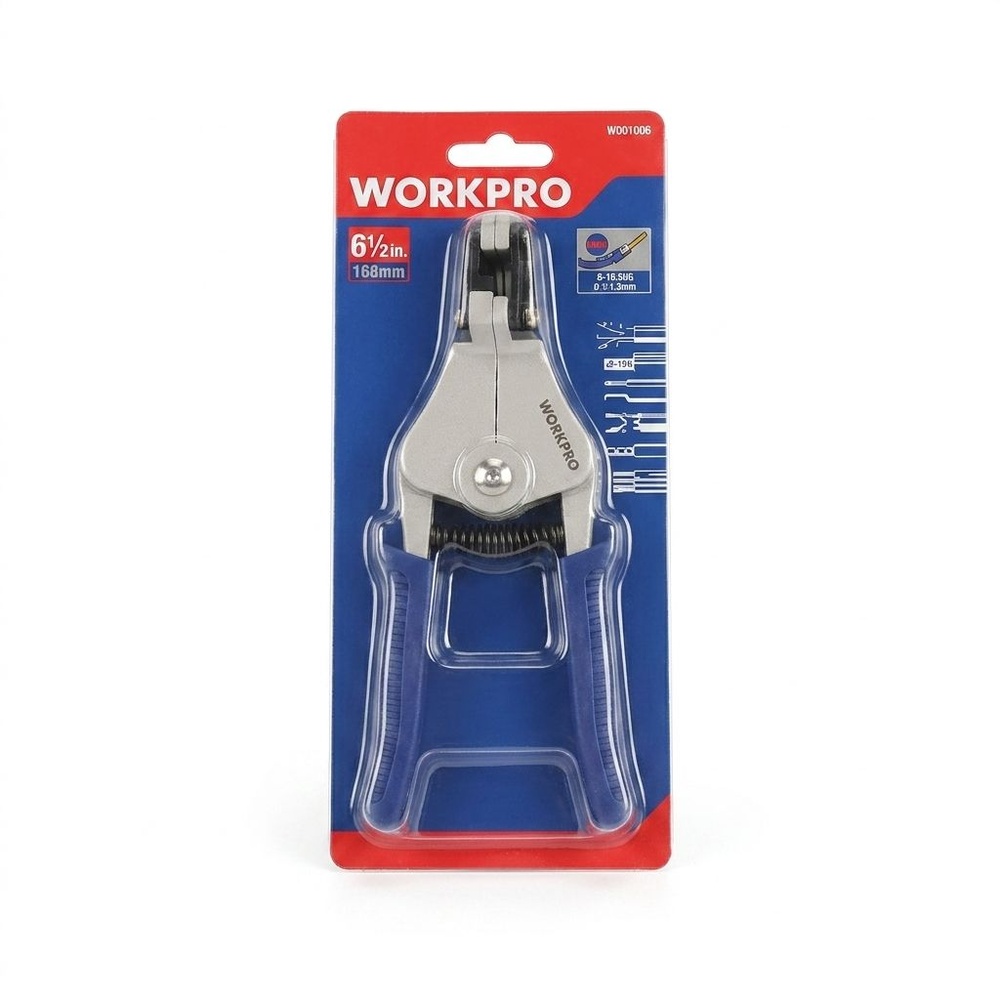 WORKPRO คีมย้ำสายไฟแบบAutomatic รุ่น W091006 6-1/2นิ้ว (168มม.)