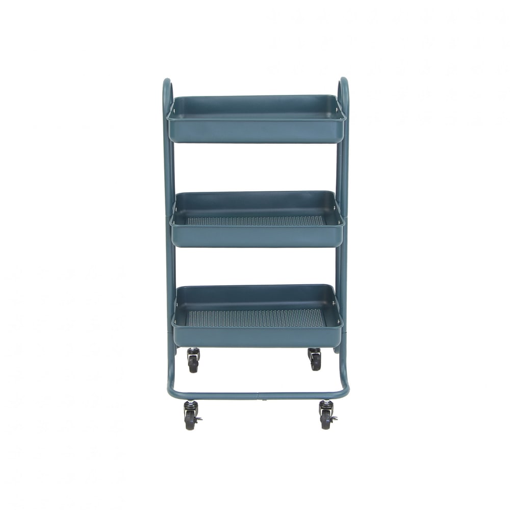 DELICATO รถเข็น 3 ชั้น รุ่น ASTRA-BLUE ขนาด 46x38x86 ซม. สีน้ำเงินเข้ม