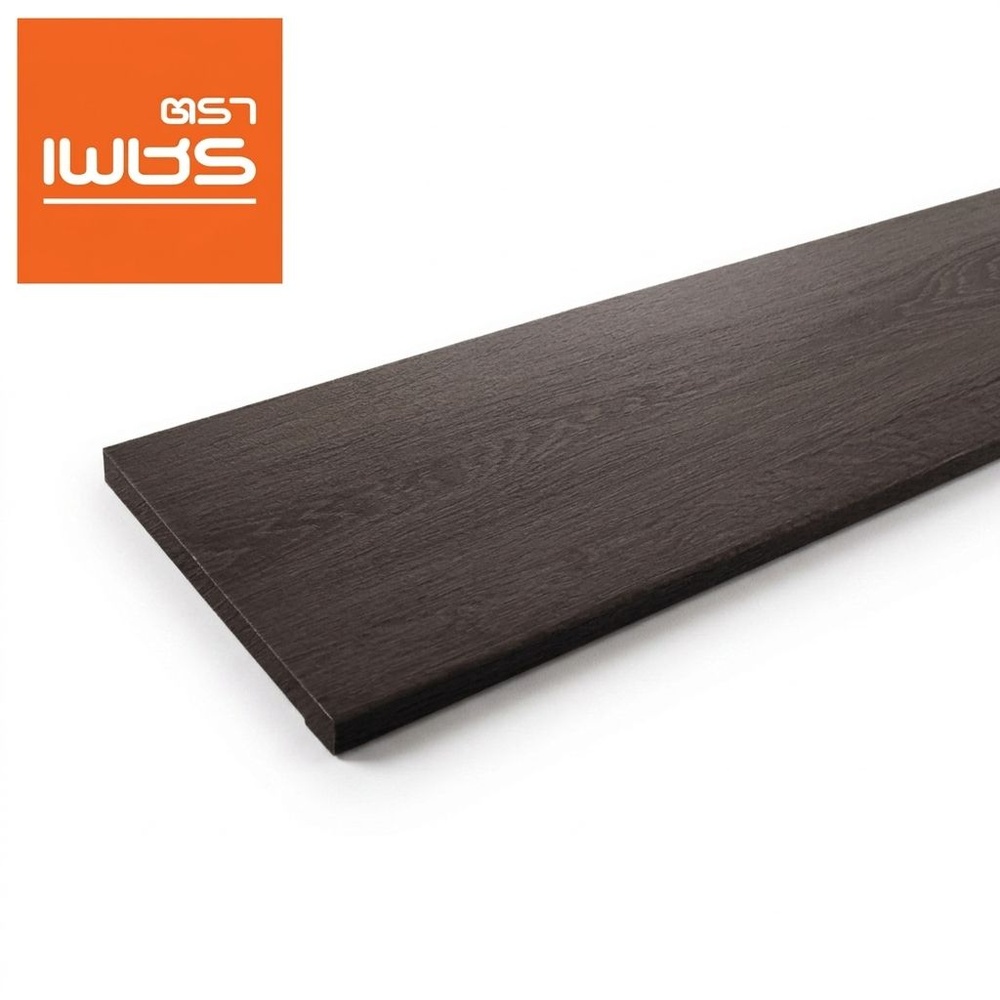 ตราเพชร ไม้บันไดลูกนอน SPC 12" 2.4x30x120 ซม. สีวอลนัท