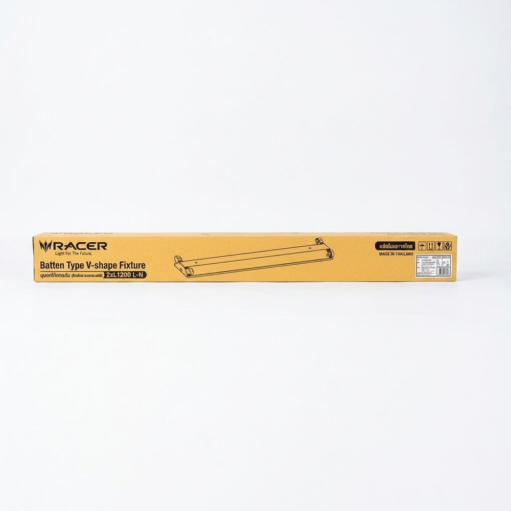 RACER โคมอกไก่ขาสปริง LED ขนาด 2x18 (โคมเปล่า) รุ่น L-N V Shape สีขาว