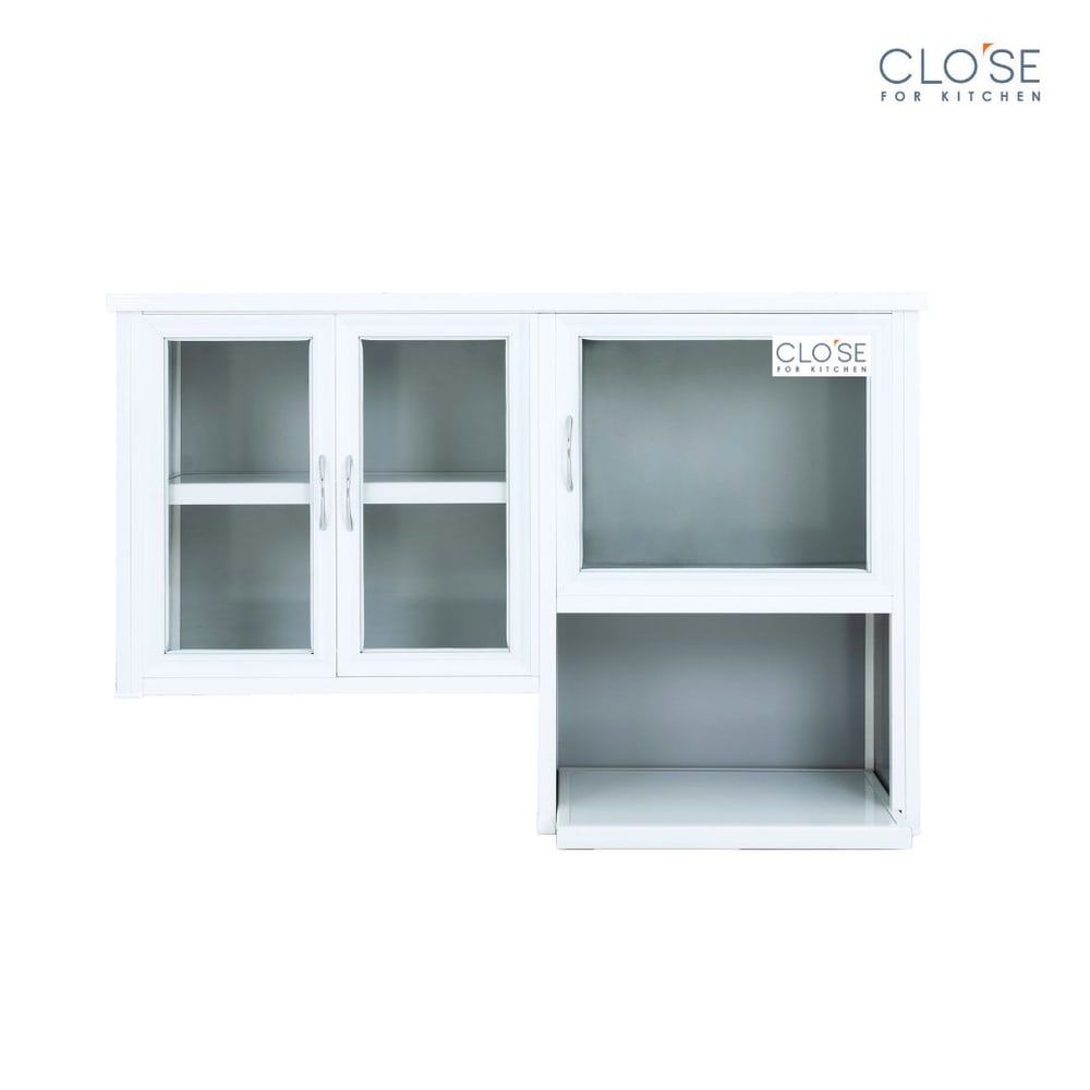 CLOSE ตู้แขวนอเนกประสงค์ พร้อมช่องไมโครเวฟ SHIRO-122 ขนาด 122 x 45 x 81 ซม. สีขาว