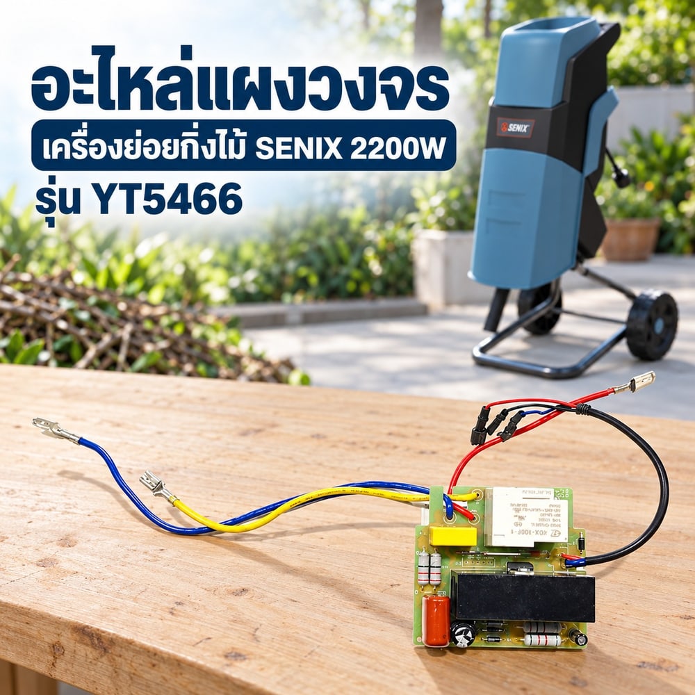 อะไหล่ แผ่งวงจร SENIX เครื่องย่อยกิ่งไม้ 2200W รุ่น YT5466 ขนาด 40mm 3922004200149
