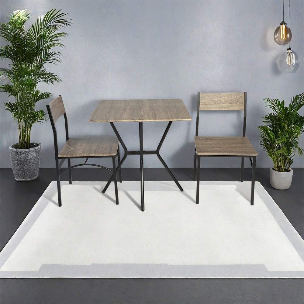 Delicato ชุดโต๊ะอาหาร 2 ที่นั่ง รุ่น Yuki โต๊ะ:75X75x76 ซม. เก้าอี้:46X51X82ซม. สีน้ำตาลอ่อน