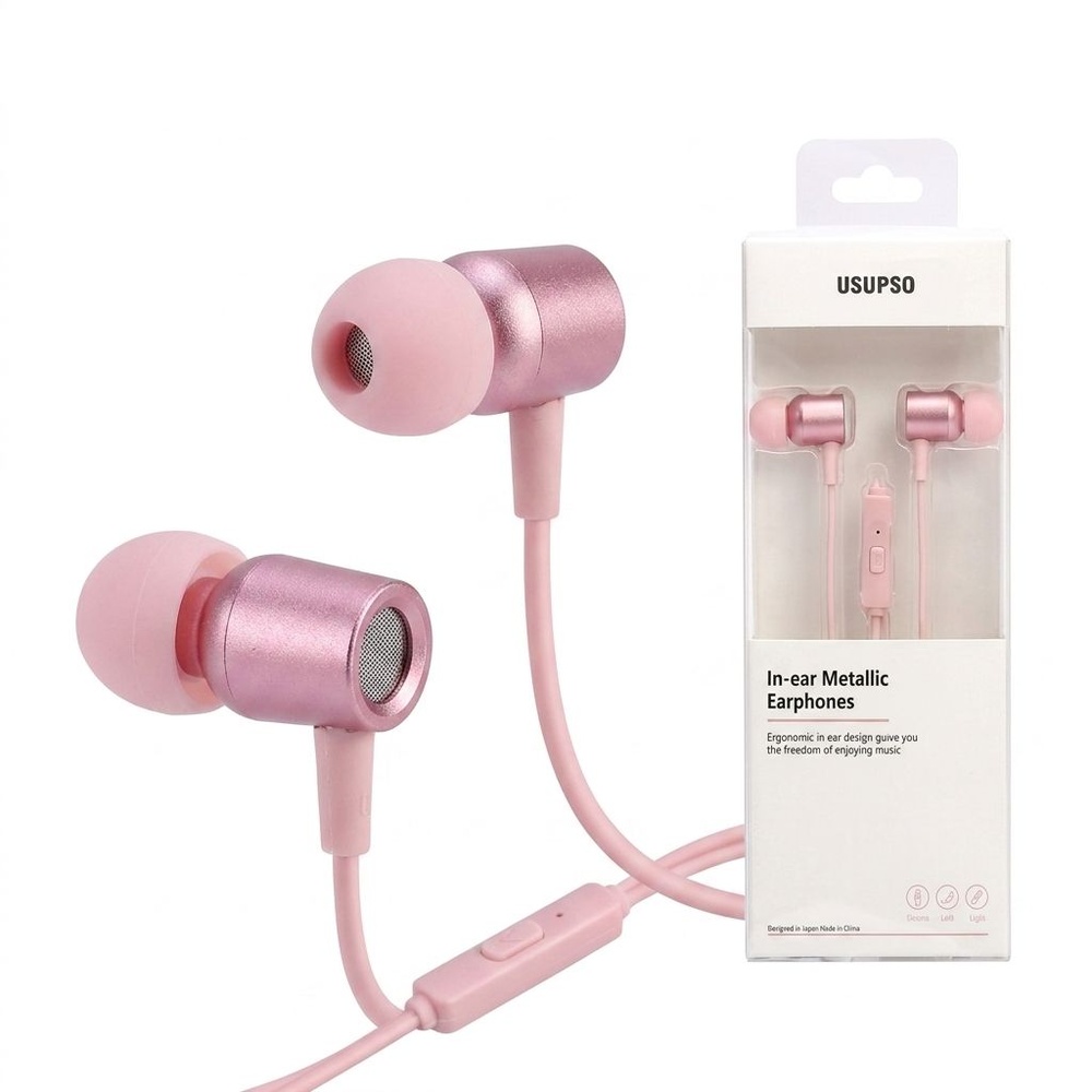 USUPSO หูฟัง In-ear 8424 สีชมพู (#I9)