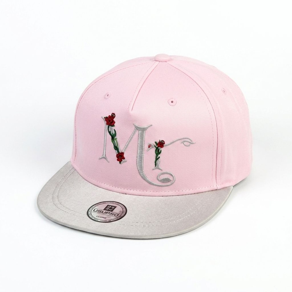 USUPSO หมวกแก๊ป Rose letter สีขาว