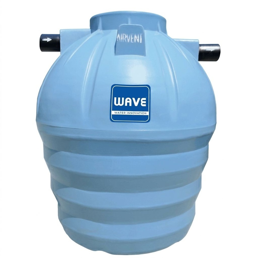 WAVE ถังบำบัดน้ำเสียแยกประเภทชนิดเกรอะ ขนาด 2500L รุ่น WS สีฟ้า