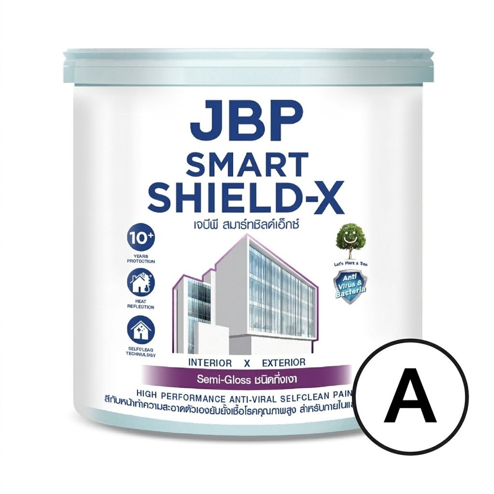 JBP สีน้ำทาภายนอกเเละภายใน Smart Shield-X กึ่งเงา เบส A ขนาด 1GL.