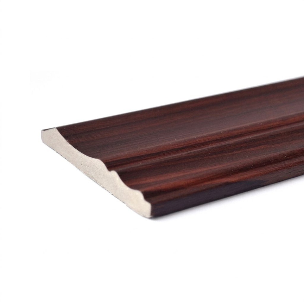 GREAT WOOD ไม้มอบ PVC FCM-0757A (MI01) 75.5x10x2700มม. สีวอลนัท