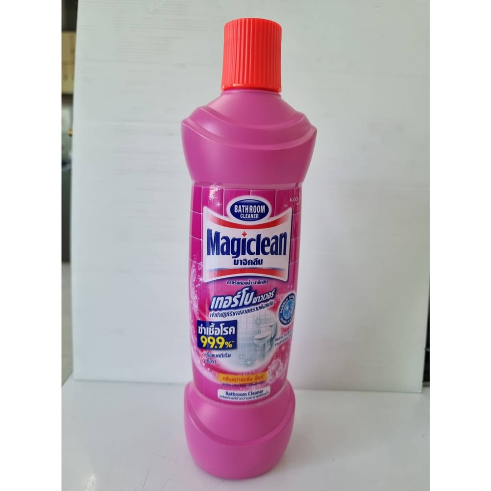 MagiClean น้ำยาทำความสะอาดห้องน้ำ กลิ่นสปาร์คกลิ้ง 850 มล. รุ่น เทอร์โบพาวเวอร์ สีชมพู
