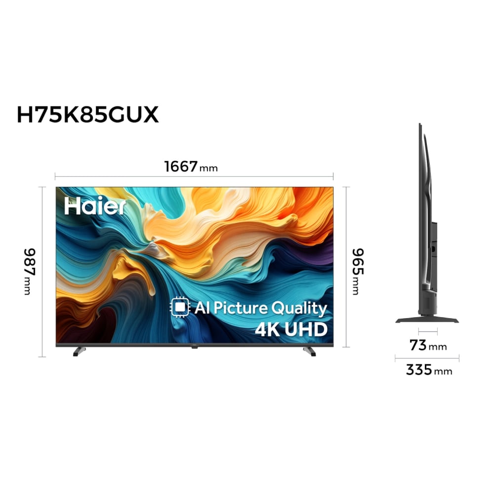 HAIER LED TV 4K ขนาด 75 นิ้ว รุ่น H75K85GUX
