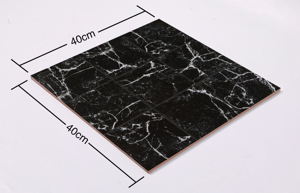 Marbella กระเบื้องเซรามิคปูพื้น 40X40 ซม. รุ่น บริค ดำ ZYB456 Matt (12P)