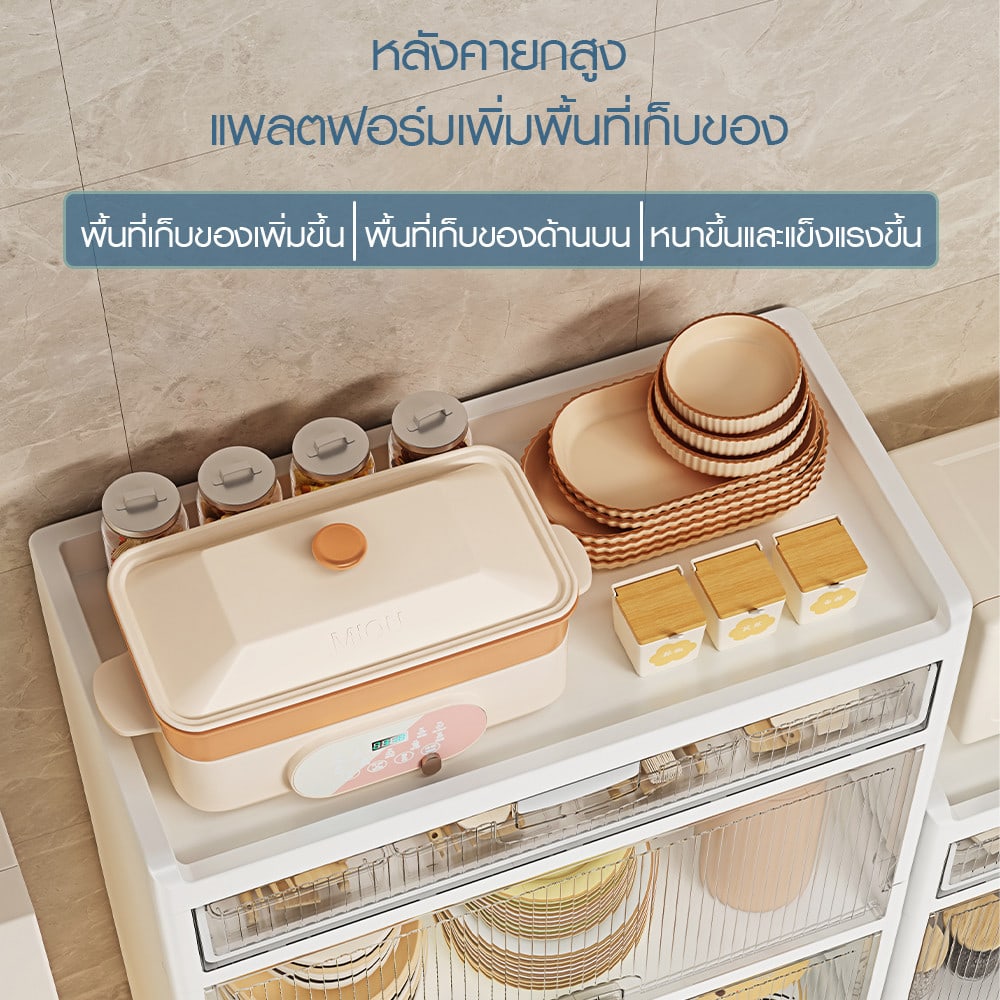 GOME ตู้บานเปิด 4 ชั้น ขาไม้ RMIER 7056-5 ขนาด 58x35x125.5 ซม. สีขาว