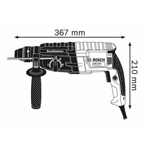 BOSCH สว่านโรตารี่ 3 ระบบ 24มม. 790W รุ่น GBH2-24DRE