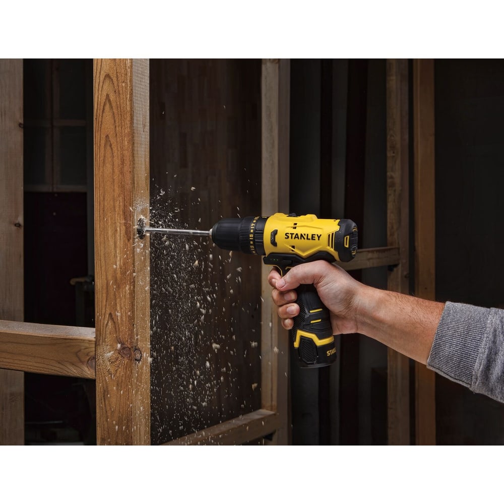 STANLEY สว่านกระแทกไร้สาย 12V Max รุ่น SCH10D2K-B1 พร้อมแบตเตอรี่ 2.0AH*2
