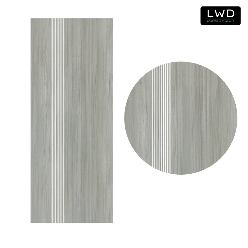 LWD ประตู UPVC ภายนอก EveryDoor รุ่น Pro สี Light Grey ลาย 1 ขนาด 70x200 ซม.