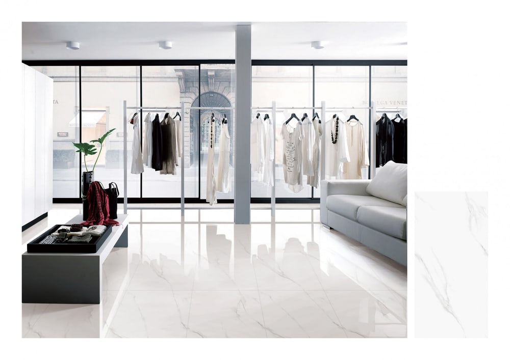 Marbella 60x120 ซม. กระเบื้องพอร์ซเลน รุ่น ลิโน่ไวท์ D12701 (2P/1.44 ตร.ม.) Gloss Random