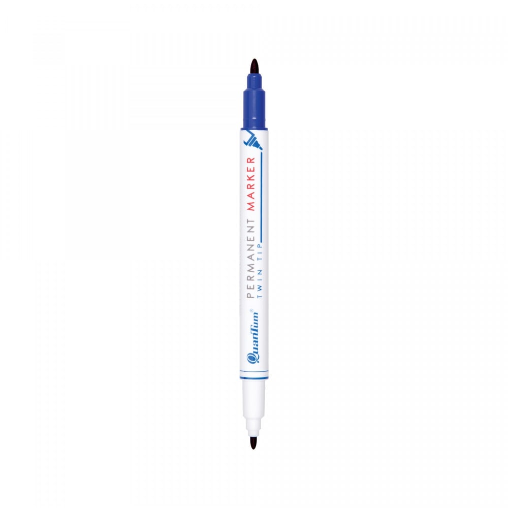 Quantum ปากกาเขียนดีวีดี 2 หัว รุ่น QDVD1020 สีน้ำเงิน (1ด้าม/แพ็ค)