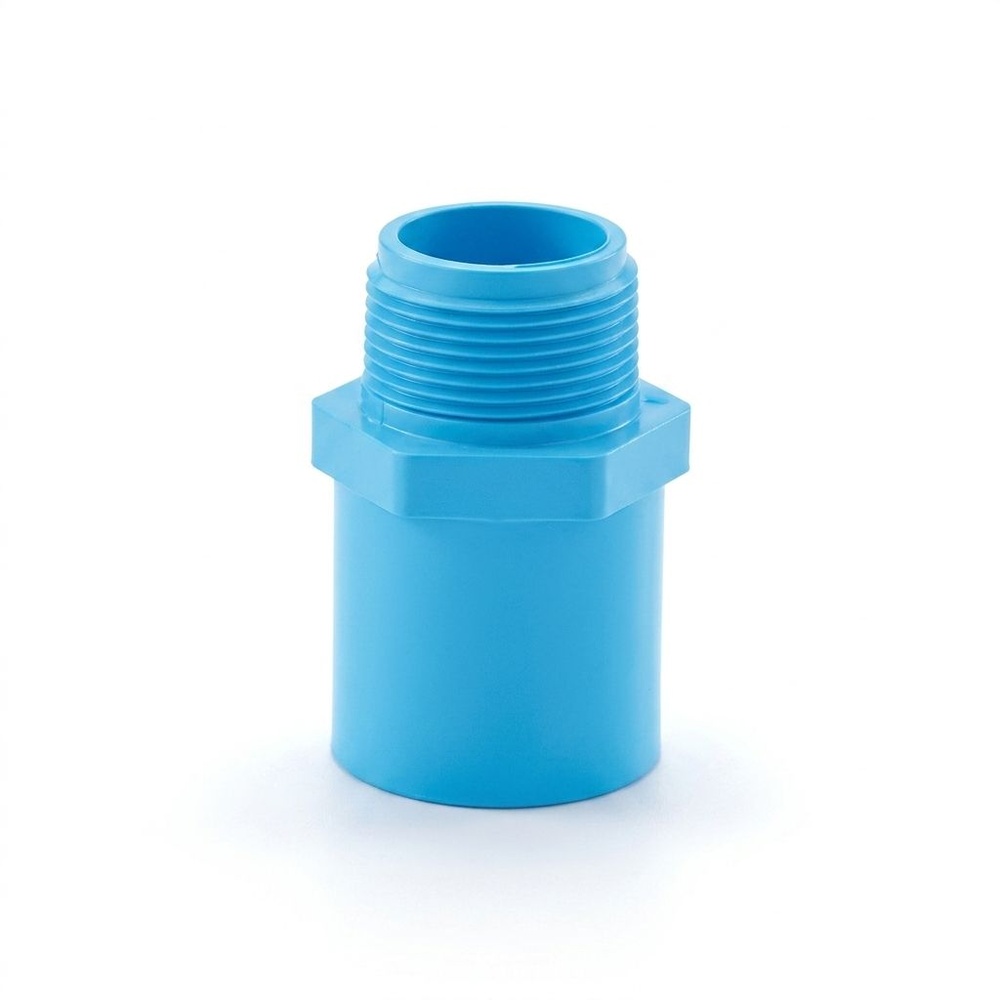 SCG ข้อต่อตรงเกลียวนอก หนา 1/2"(18) ชั้น 13.5 สีฟ้า
