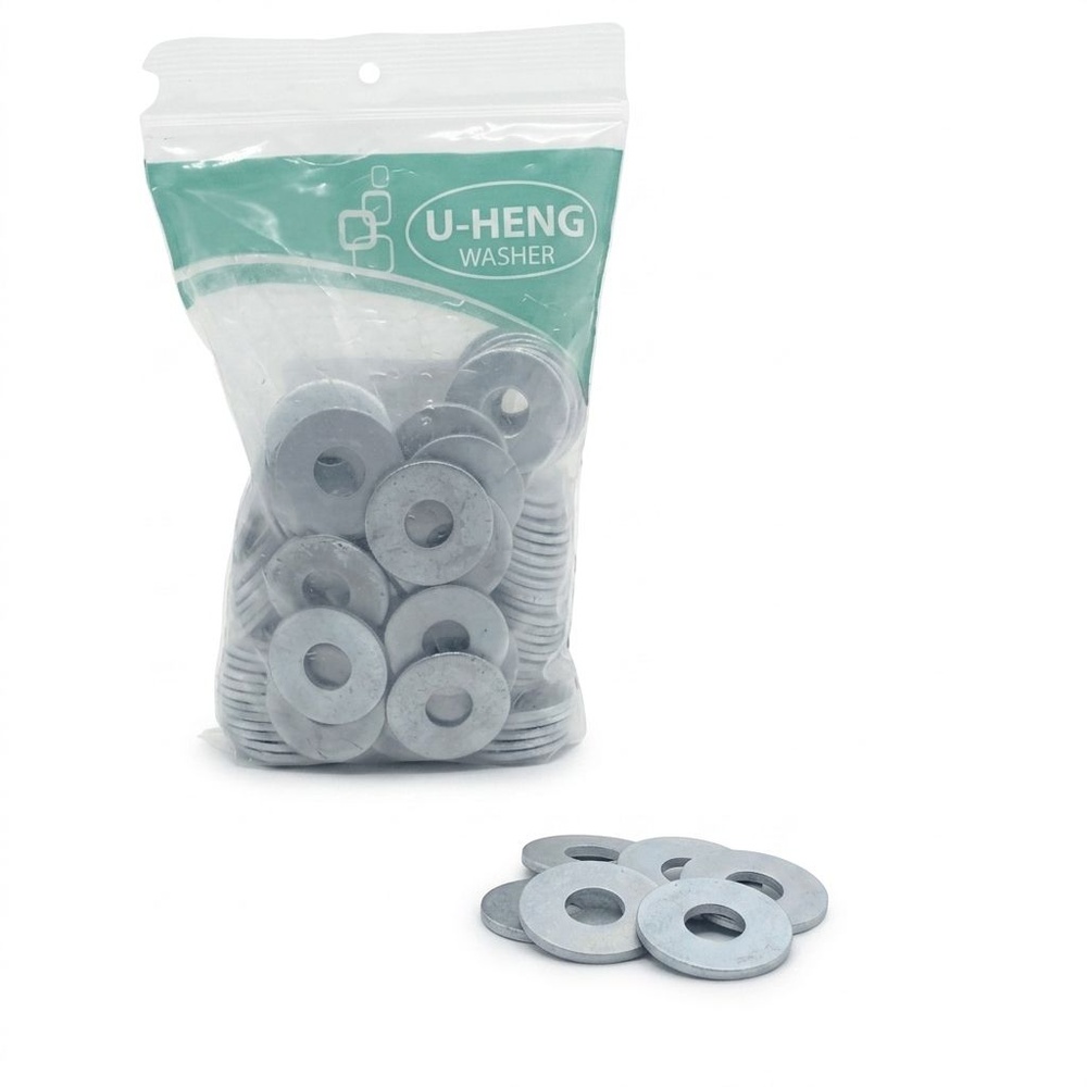 U-HENG แหวนอีแปะ ชุบขาว ขนาด 3/8" (แพ็ค 1 KG.)