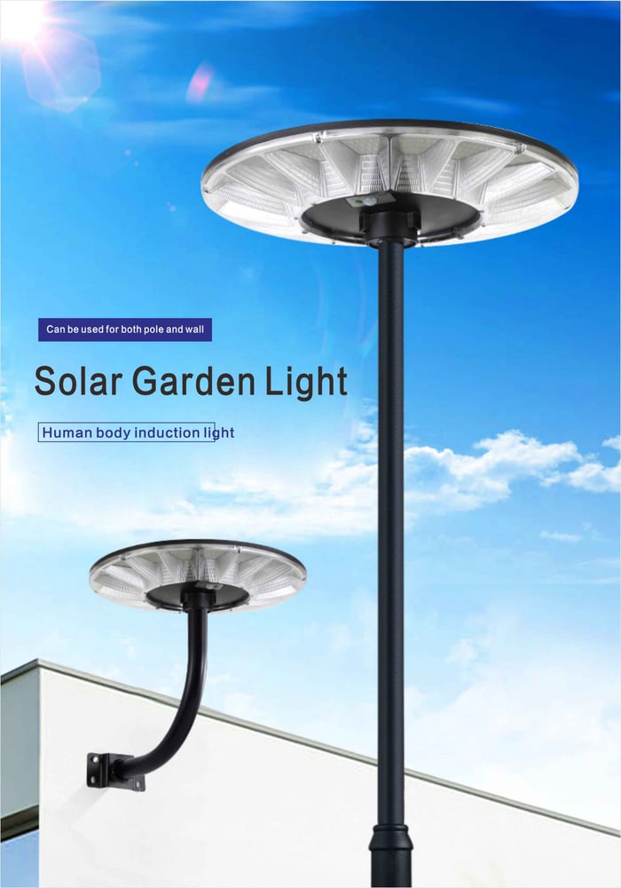 EILON โคมไฟสนาม UFO โซลาร์เซลล์ พร้อมรีโมท 600W รุ่น ETYD-XHD55-600W แสงคูลไวท์ (เฉพาะตัวโคม)