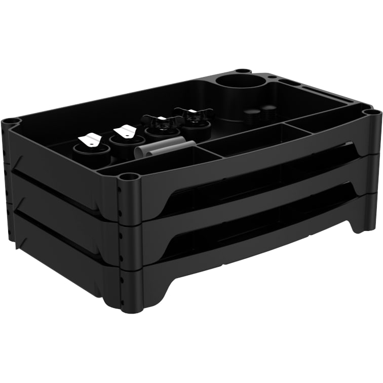 HUMMER ชั้นเก็บเครื่องมืออเนกประสงค์ 3ชั้น ขนาด 43.8x30.6x95.9CM รุ่น GB5004S-3 สีดำ