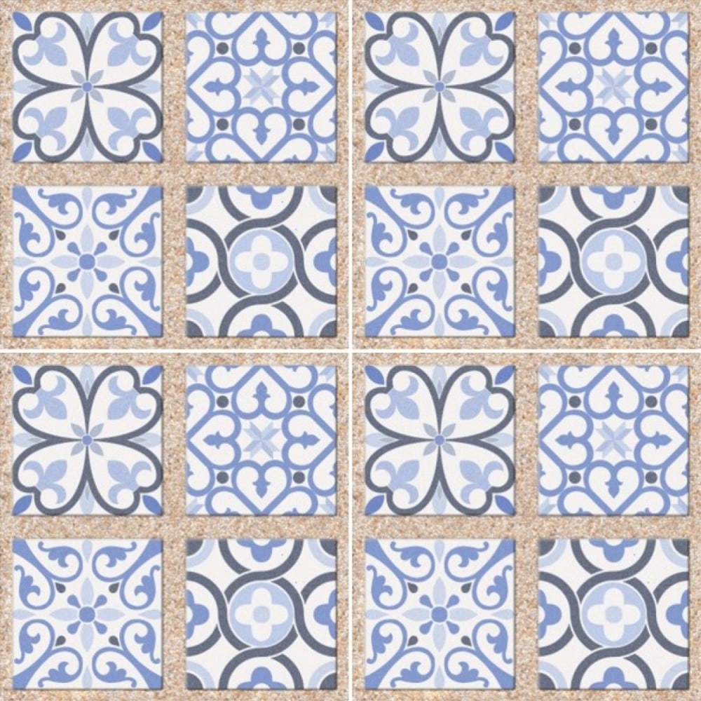 Marbella 40X40 ซม. กระเบื้องปูพื้น รุ่น สวนใบบุญ ฟ้า (MB) (6P) Matt A
