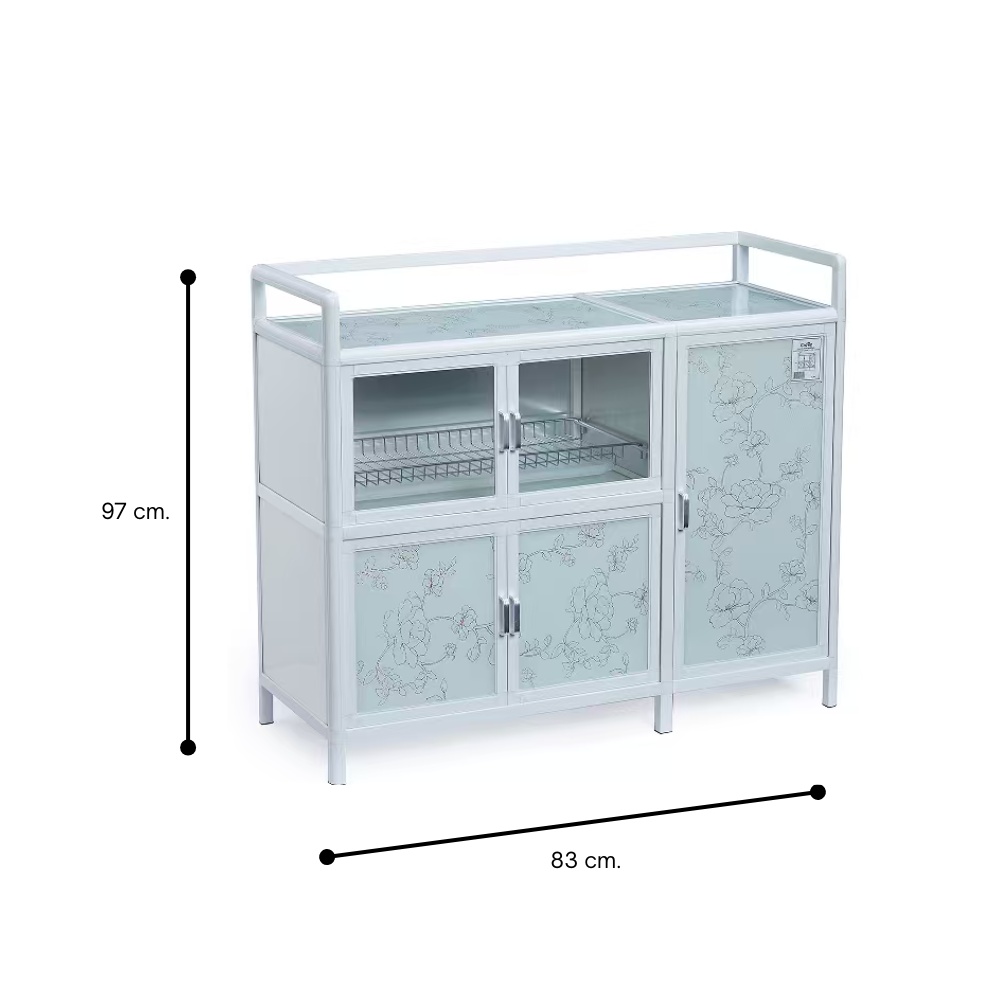 CLOSE ตู้อเนกประสงค์อลูมิเนียม 97x38x83 ซม. AURA WHITE