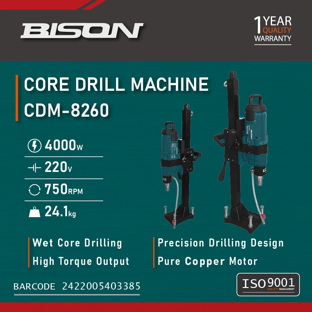 BISON เครื่องเจาะคอริ่ง 260 มม. 4000W รุ่น CDM-8260