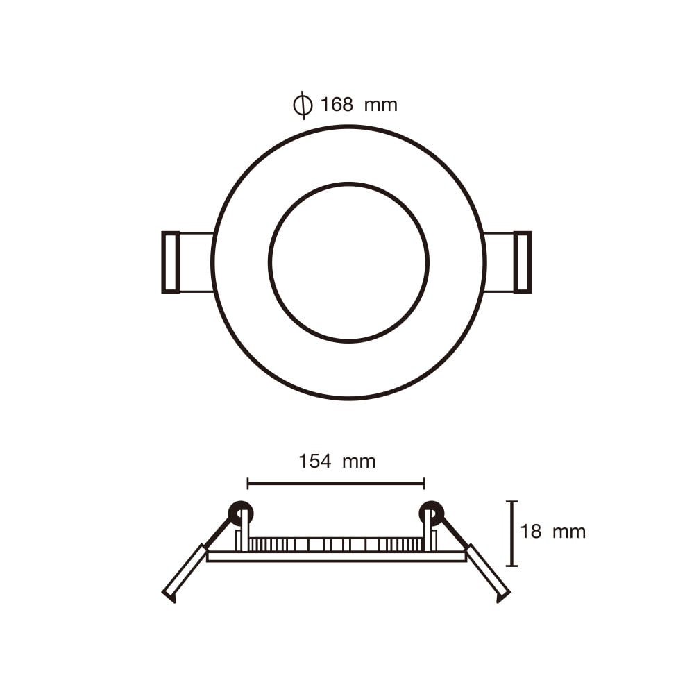 V.E.G.lighting ดาวน์ไลท์ LED แบบฝังหน้ากลม 6 นิ้ว 12W รุ่นTP-CDW-12DL-4V แสงเดย์ไลท์ (แพ็ก 4 ชิ้น)
