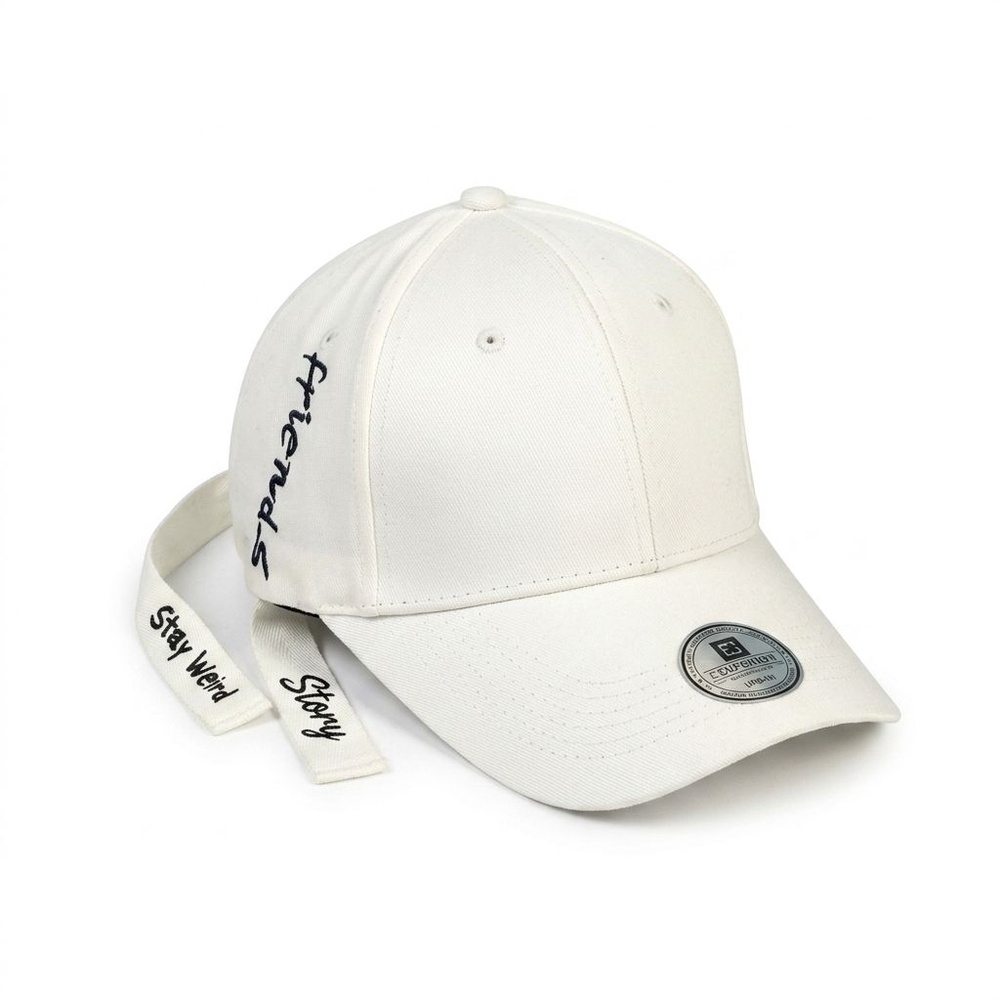 USUPSO หมวกแก๊ป decorative baseball สีขาว