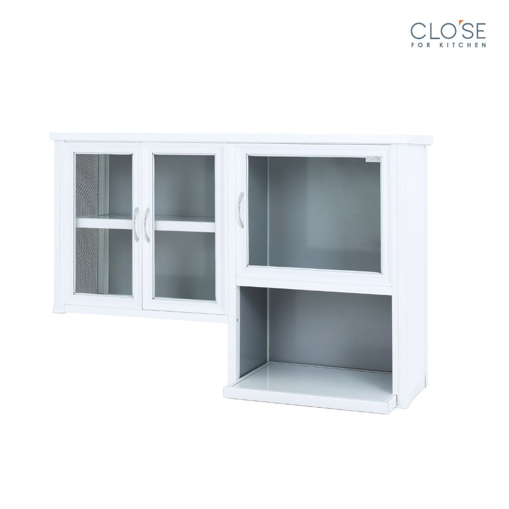 CLOSE ตู้แขวนอเนกประสงค์ พร้อมช่องไมโครเวฟ SHIRO-122 ขนาด 122 x 45 x 81 ซม. สีขาว