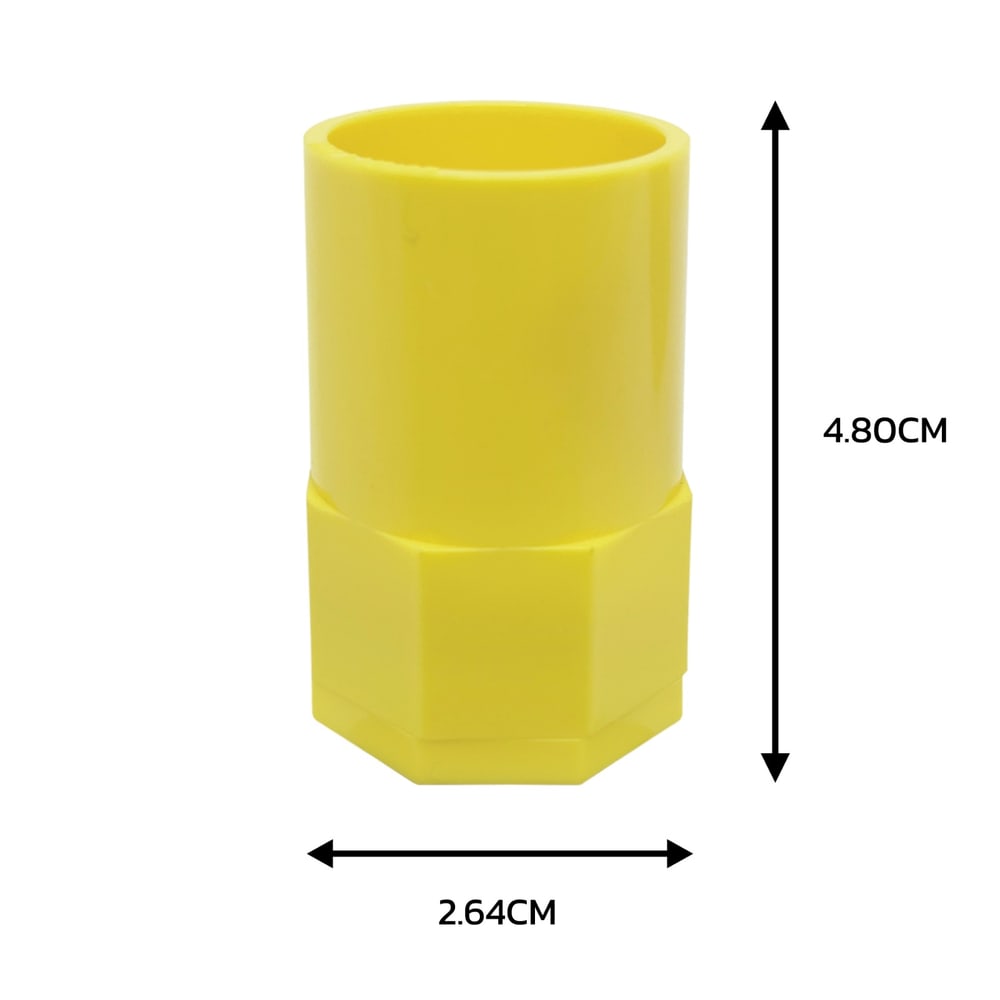 Polygon ข้อต่อเข้ากล่อง-ร้อยสายไฟJIS 3/4 นิ้ว(20) สีเหลือง 10Pcs/Bag