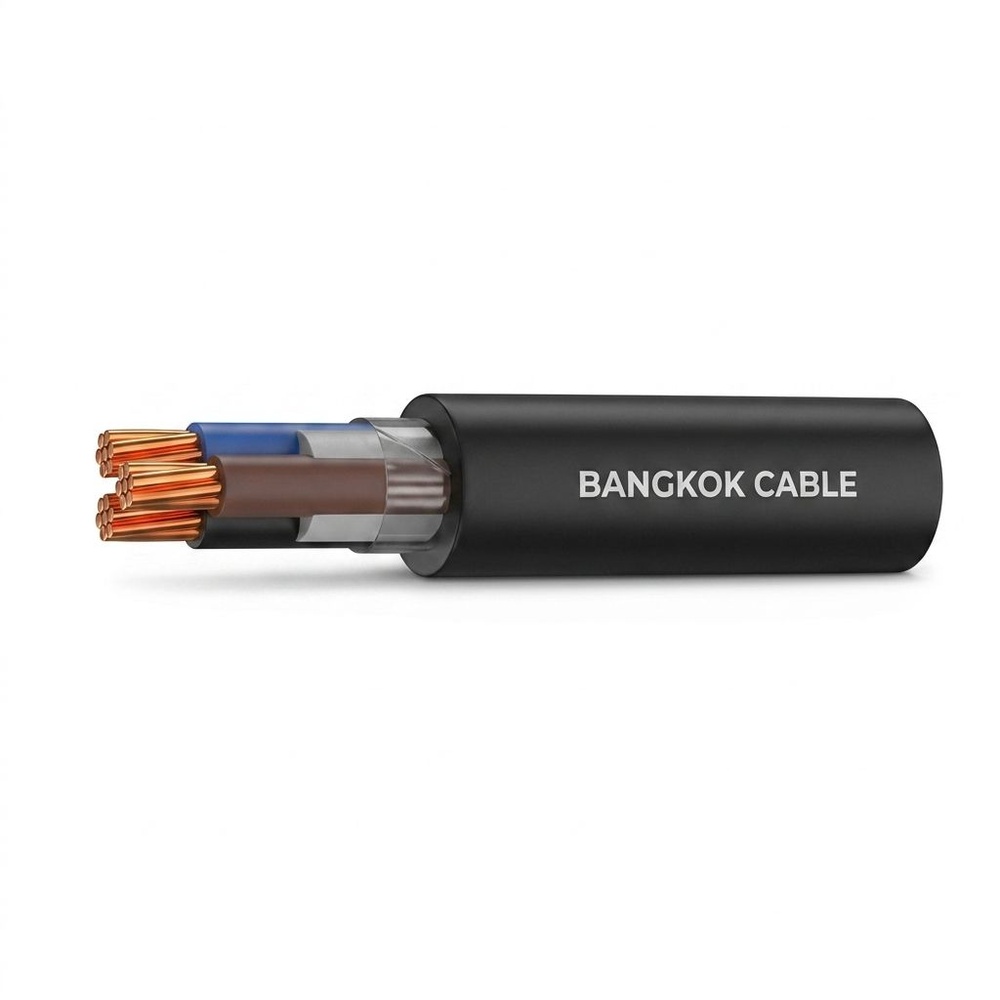 BCC สายไฟ kV CV 3x4 ตร.มม. 100 m. สีดำ
