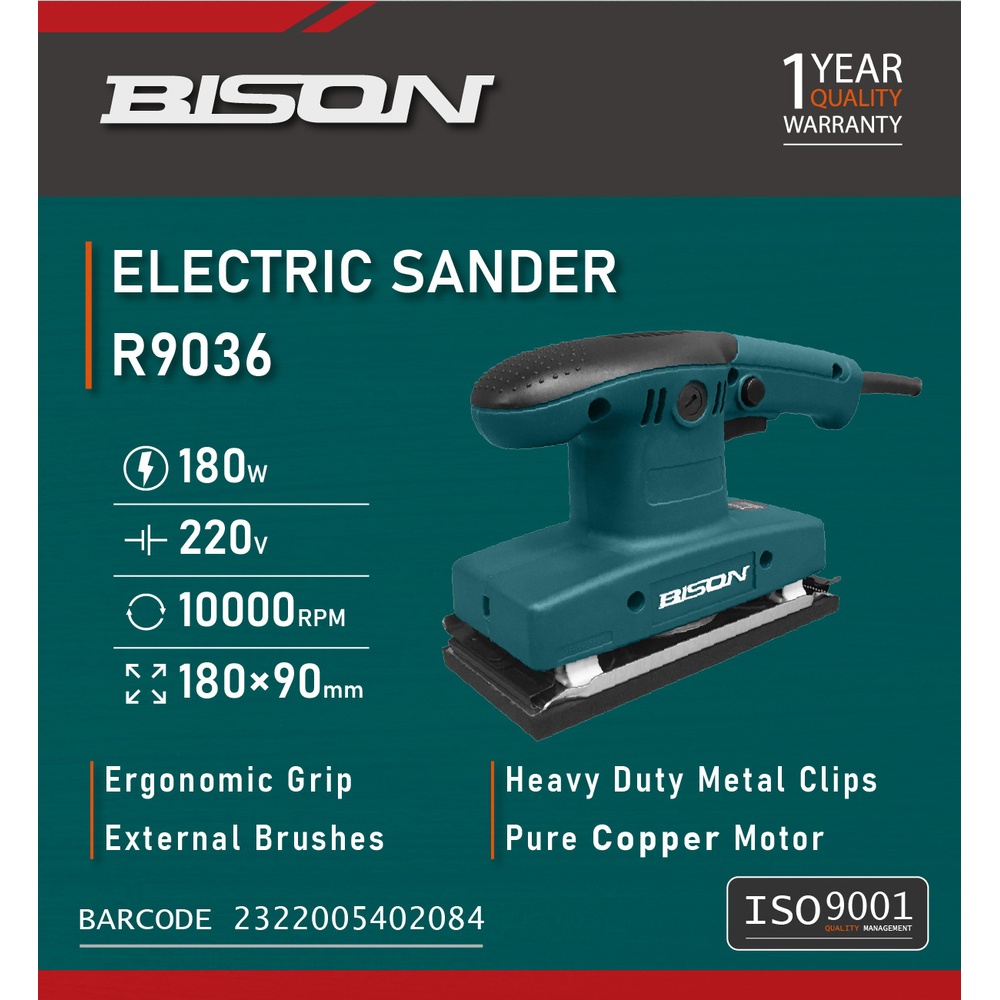 BISON เครื่องขัดกระดาษทราย 180W รุ่น R9036