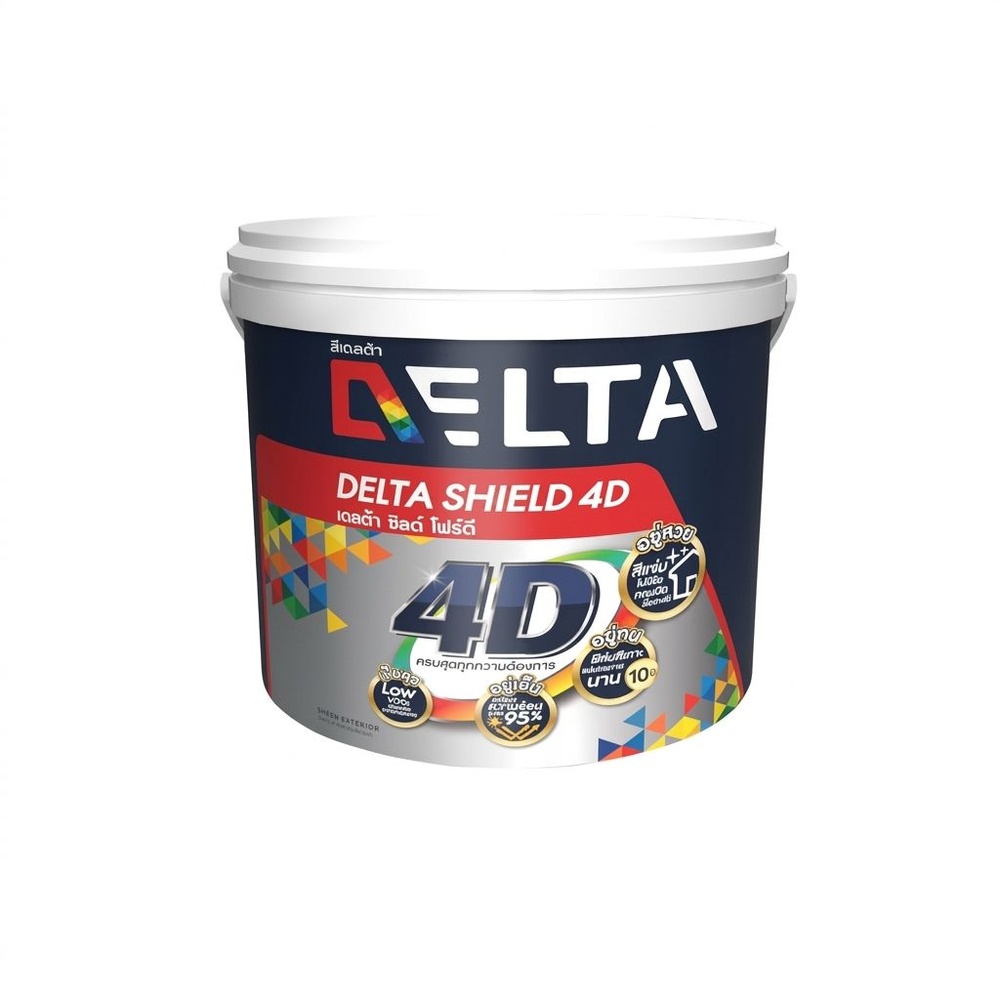 Delta สีน้ำภายนอกชนิดเนียนเดลต้าชิลด์ 4D เบส C 2.5 กล.