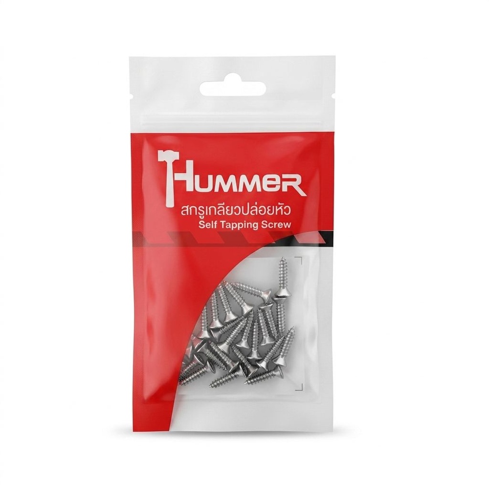 HUMMER สกรูเกลียวปล่อยหัว F-HM634 ขนาด 6x3/4"(25ตัว/แพ็ค)