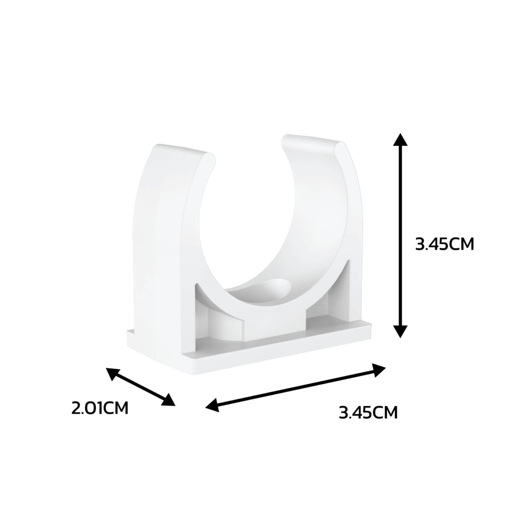Polygon คลิปก้ามปู ร้อยสายไฟJIS 3/4 นิ้ว(20) สีขาว 10Pcs/Bag