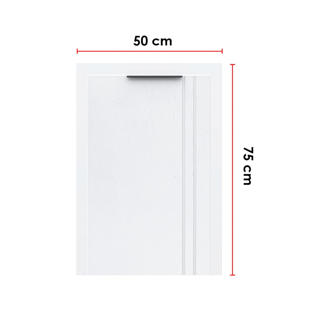 CLOSE Lumine บานถังแก๊ส uPVC 50x75 ซม. เซาะร่อง สีเพียวไวท์
