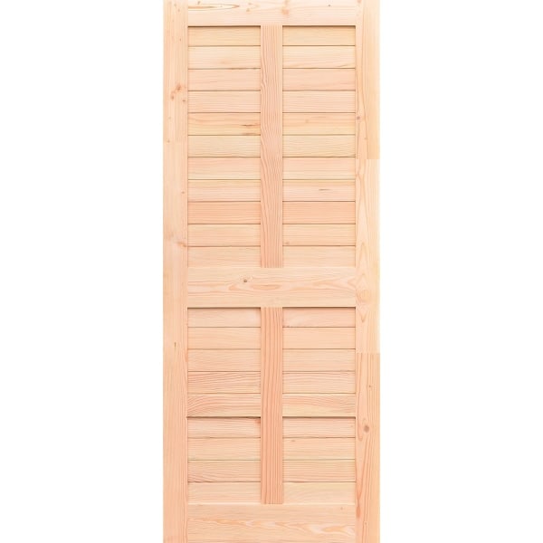 D2D ประตูไม้สนแดง (Redwood) รุ่น Super Ezero G ขนาด 80x200 ซม. ไม่ทำสี