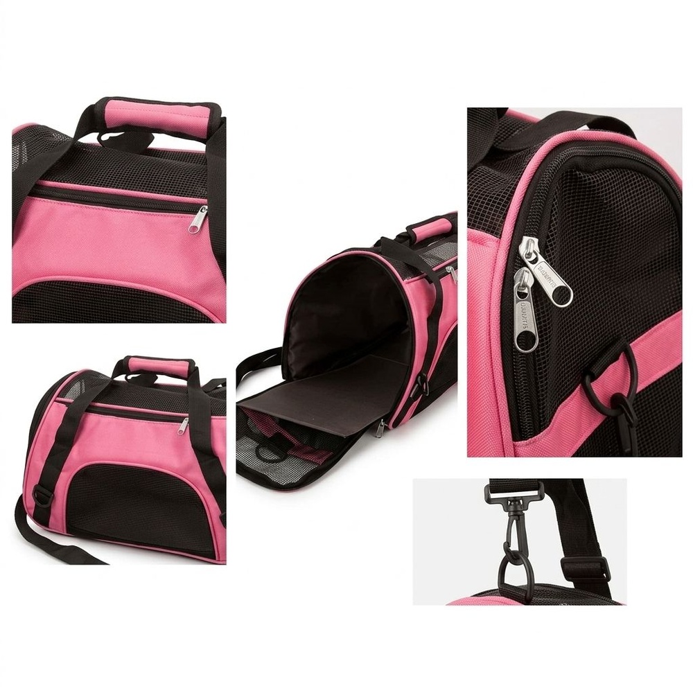 กระเป๋าใส่สัตว์เลี้ยงแบบพกพา รุ่น PTC001S ไซส์ S ขนาด 30x43x20ซม. สีชมพู DUDUPETS